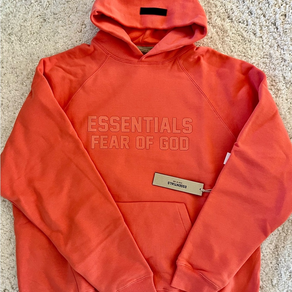 Fear of God Essentials Orange Hoodie